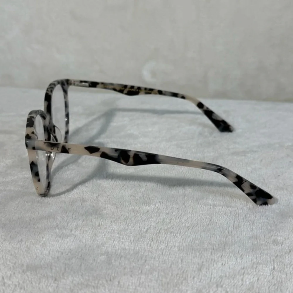 DIFF Eyewear Women Eyeglasses Frames Bella Tortoise As Is Glasses Lenses Left In